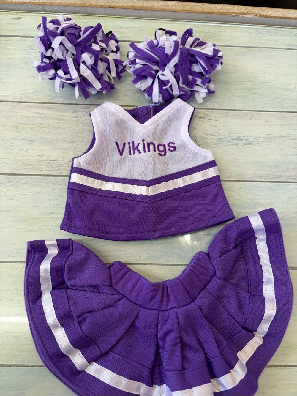Vikings Purple Cheerleader Kids Costume Set